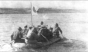 Japanese soldiers cross Khalkhin-Gol. Source: wikipedia.org