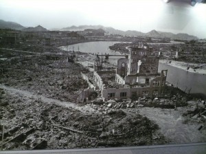 Hiroshima after US A-bombardment, August 1945