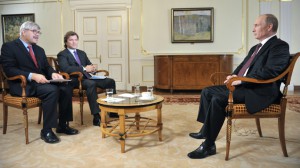 Russian President Vladimir Putin giving interview to Channel One and Associated Press on September 4, 2013.