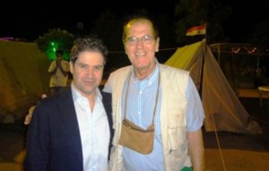 Newly appointed Syrian Minister of Tourism Bishr Riyad Yazigi (left) with the author