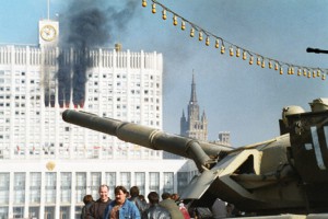 The conflict between President Boris Yeltsin and the State Duma in 1993 ended with the shelling of the Russian White House. Source: Itar-Tass