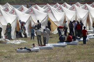 A Syrian refugee camp in Turkey