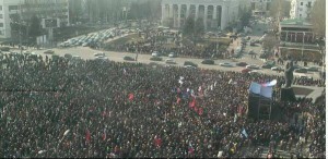 Pro-Russian 20000-strong rally in Donetsk, Eastern Ukraine, March 1, 2014