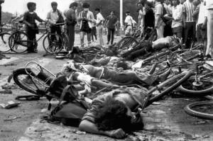 On June 4, 1989, soldiers opened fire on the demonstrators, killing somewhere between 500 and 2500 people. Are protesters trying to reach this situation too?