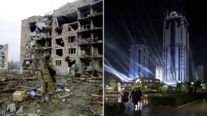 Grozny in 1997 (L) and 2012 (R)