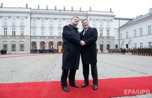 Petro Proshenko and Polish president Bronislav Komorowski