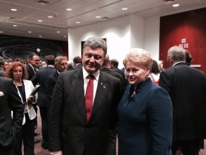 Poroshenko with the president of Lithuania 