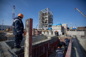 Vostochny Cosmodrome under construction in Amur region, Far East, Russia