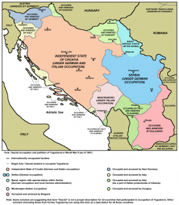 Axis / Fascist occupation and partition of Yugoslavia in World War II (as of 1941)