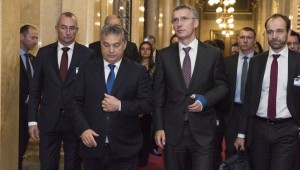 NATO Secretary General Jens Stoltenberg meets with the Prime Minister of Hungary, Viktor Orban, Nov 19, 2015.