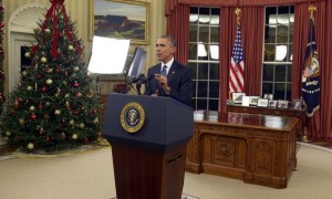 Pres. Obama addresses the country from the Oval Office on Dec 6, 2015