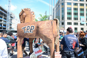 "Stop Fast Track" rally in Washington D.C., April 2015.