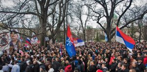 Anti-NATO rally in the centre of Belgrade, Febr 20, 2016