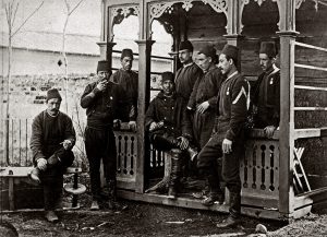 Turkish prisoners of war, taken by the Russian Army in Bucharest, 1878