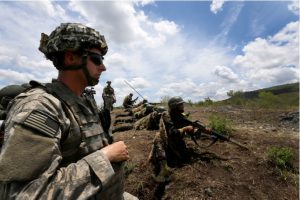 BALIKATAN 2015: US Marines conduct mock raid exercises at the Naval Education Training Center (NETC) in Zambales .