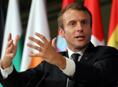 Macron delivers a speech