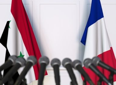 French and Syrian flags