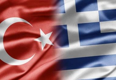 Greek and Turkish flags