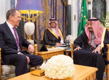 Saudi Arabia's King Salman bin Abdulaziz meets with Russia's FM Sergei Lavrov in Riyadh