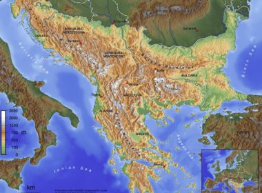 Balkan geographic map