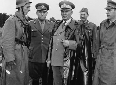 Tito with a soldier of Jugoslav People's Army