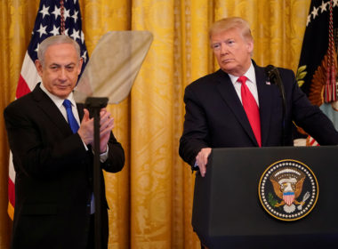 U.S. President Trump and Israel's Prime Minister Netanyahu discuss Middle East peace plan proposal at the White House in Washington