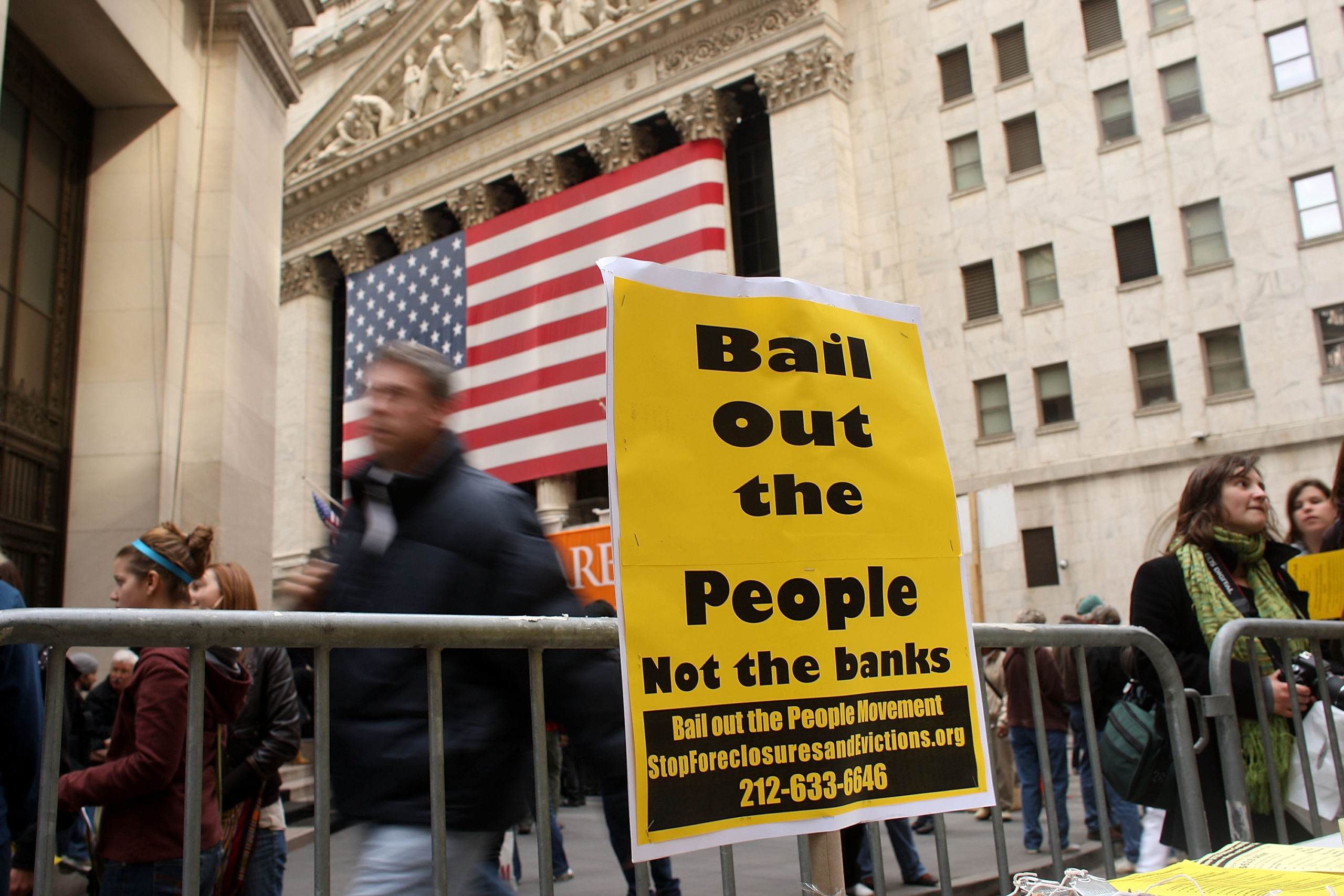 Wall Street Rally Protests Federal Aid To Financial Institutions