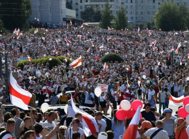 Opposition protests in Minsk, Belarus, Aug 16, 2020