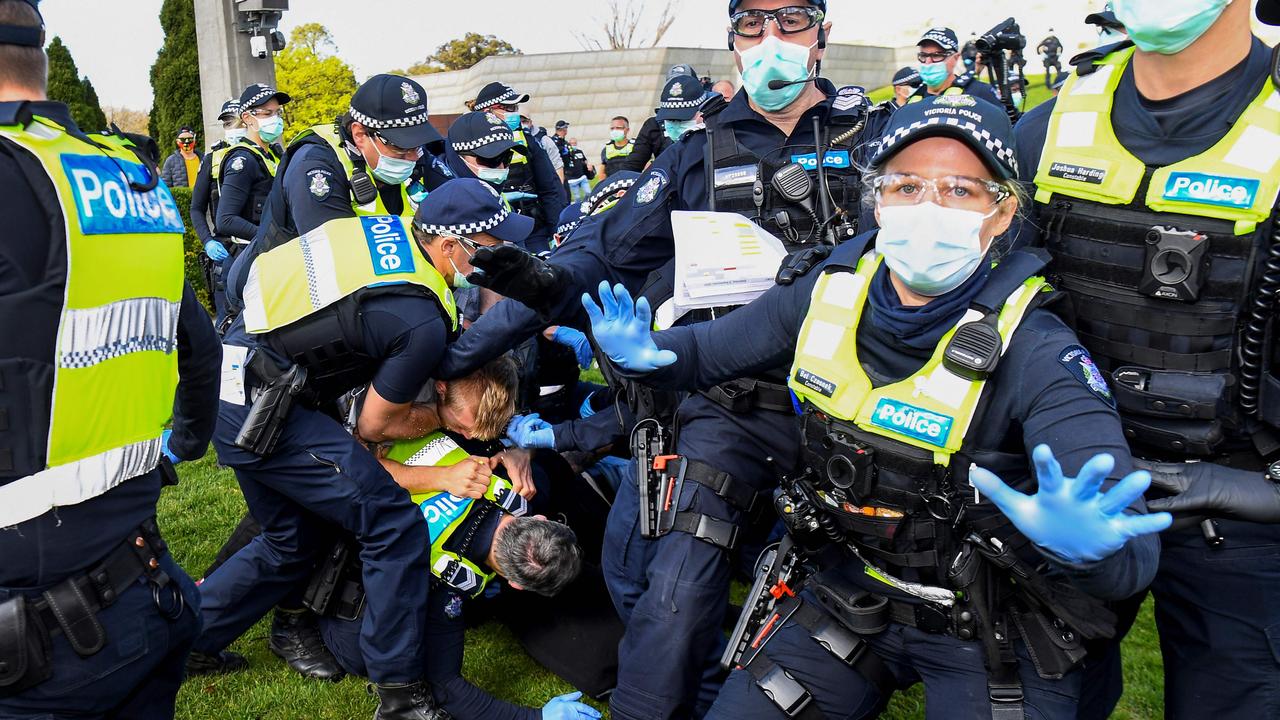 Pandemic arrests in Australia