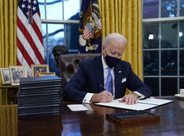 Biden signing documents