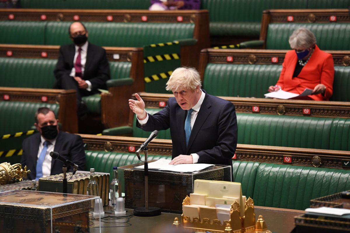 Johnson in the parliament