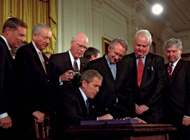 Signing the USA Patriot Act