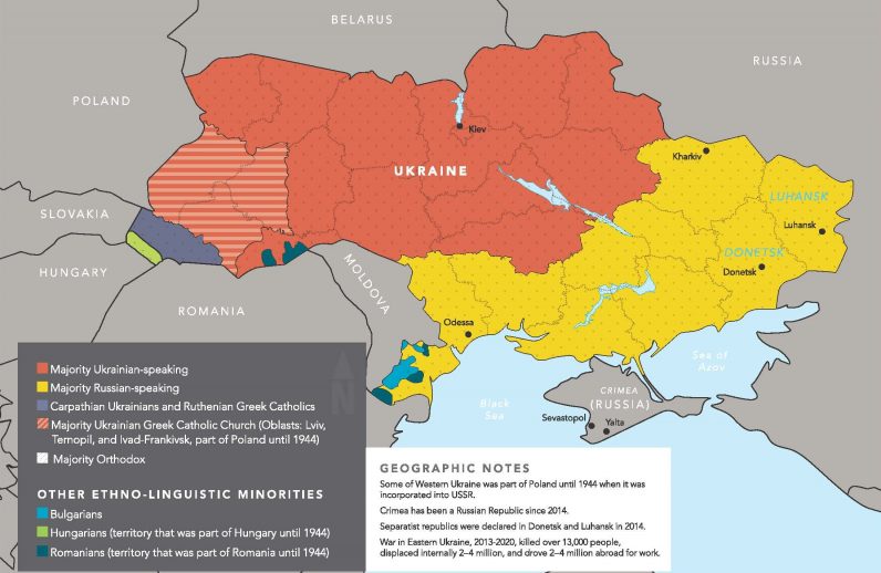 Ethno-linguistic map of Ukraine