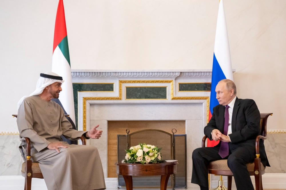 Putin and Sheikh Al Nahyan