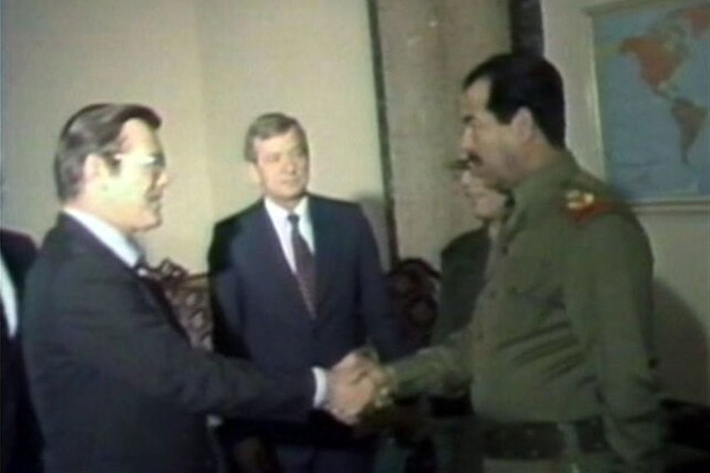 Rumsfeld with Hussein