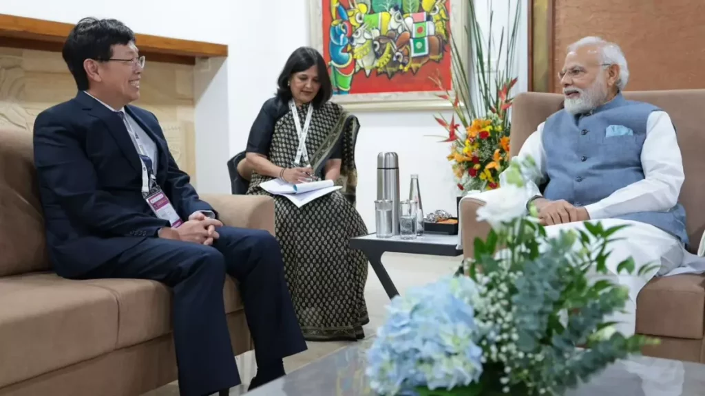 Modi meets Foxconn chief