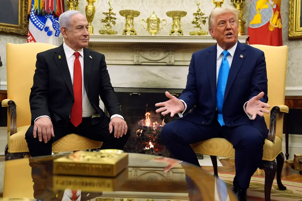 Trump-Netanyahu -Oval-office-meeting-Gaza-Palestinians